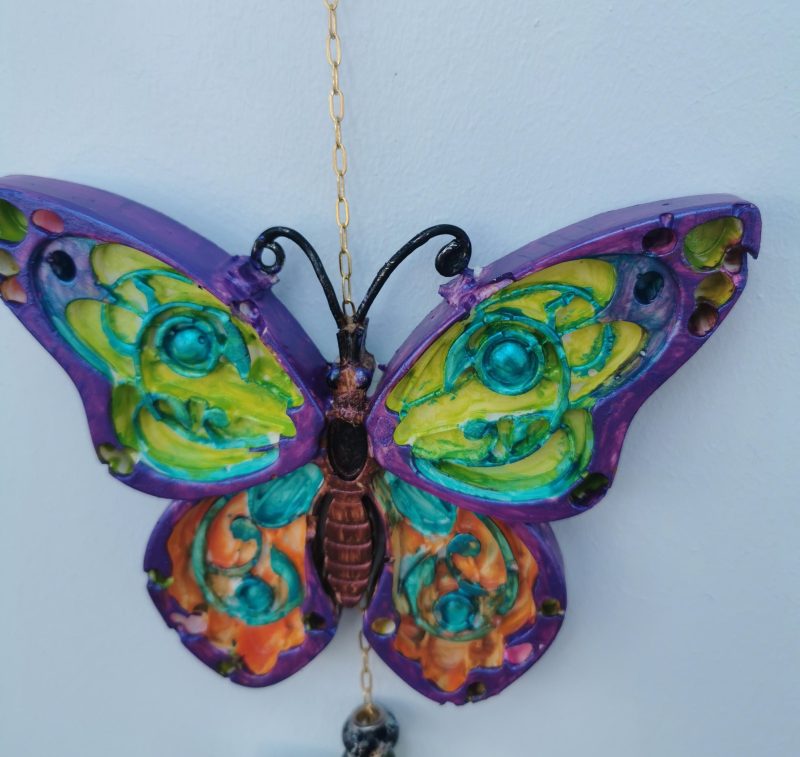 Butterfly themed decorative, handmade and Hand Painted wall hanging