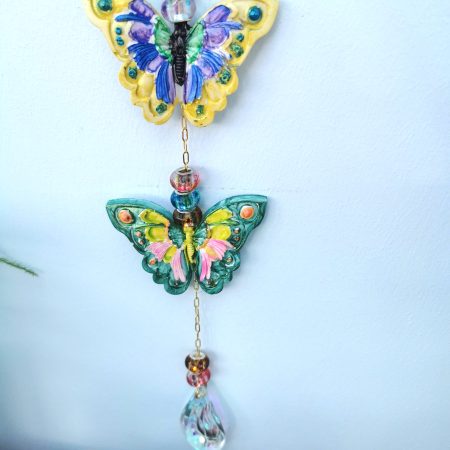 Butterfly themed decorative, handmade and Hand Painted wall hanging