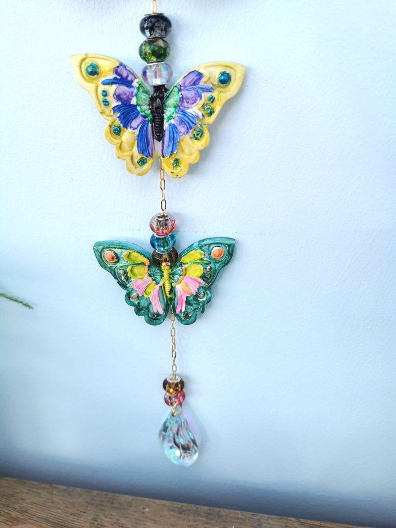 Butterfly themed decorative, handmade and Hand Painted wall hanging