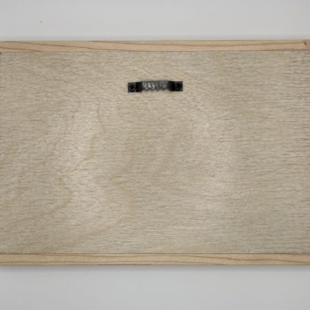 Climber Engraved in Walnut Veneer on Maple, Framed