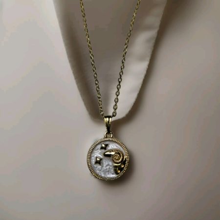 Sign of the zodiac (Aries) necklace.