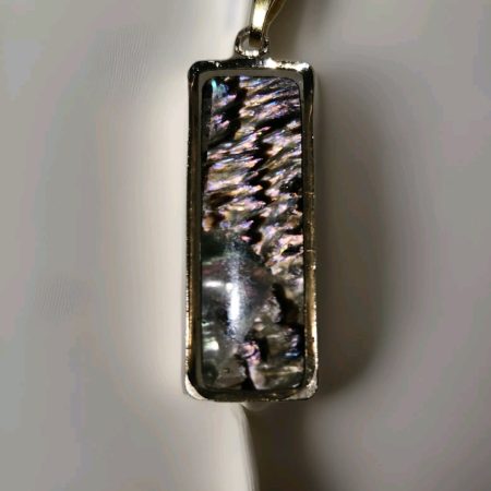 Abalone shell necklace.