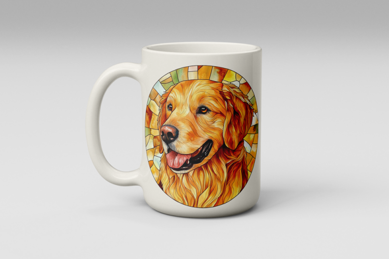 Golden Retriever Mosaic Art Dog Mug – 11oz & 15oz – Free Shipping