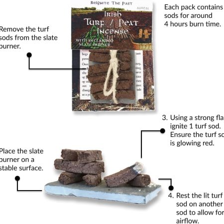 Irish Turf / Peat Incense Set - The smell of Ancient Ireland