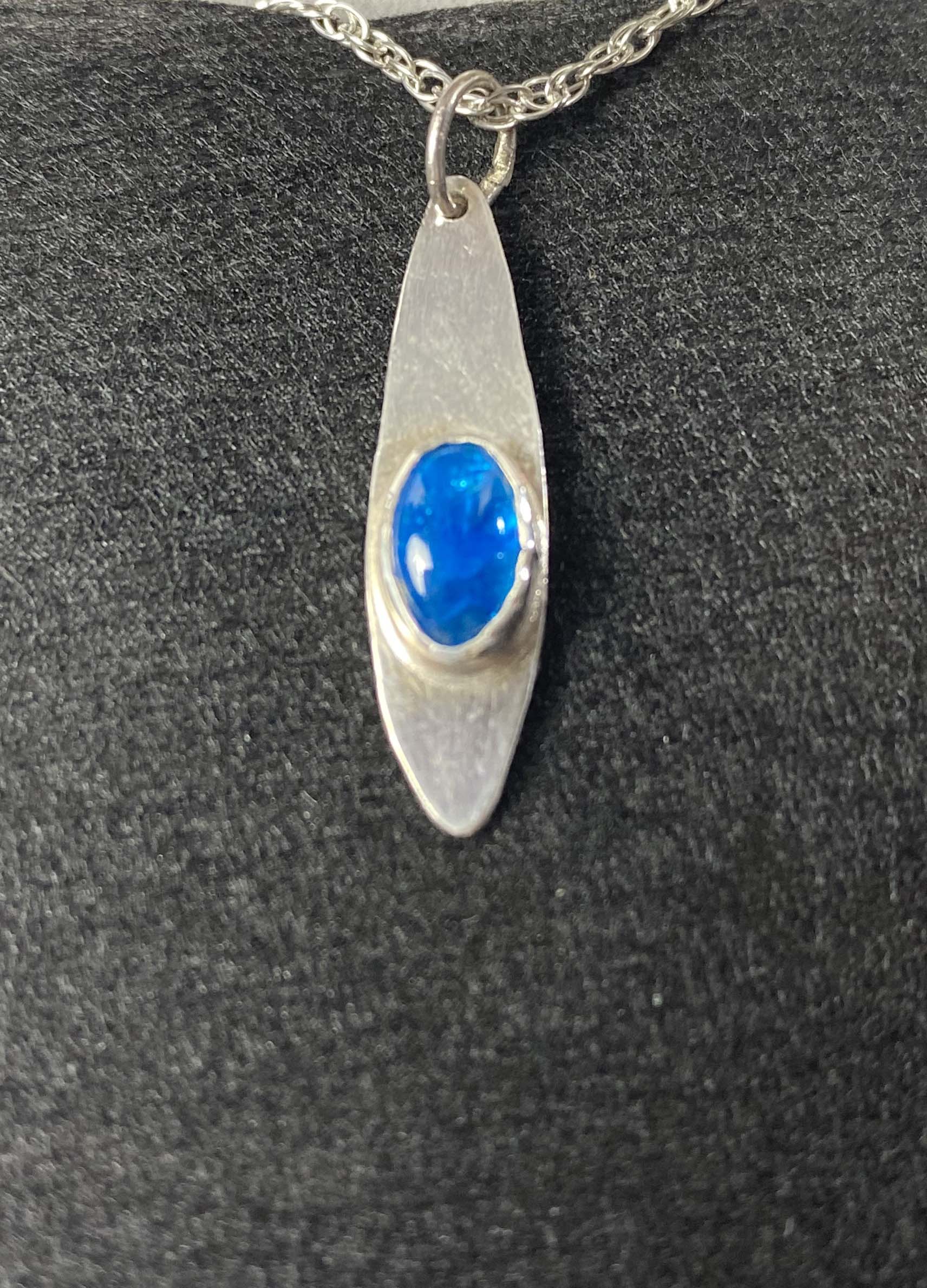 SALE* Delicate Sterling Silver Pendant With Stunning Neon Apatite