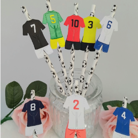 Football Straws, Football Table Decor, Football Party Table Decor