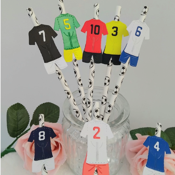 Football Straws, Football Table Decor, Football Party Table Decor
