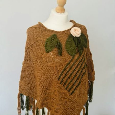 Hand made cashmere ponco for unique style.