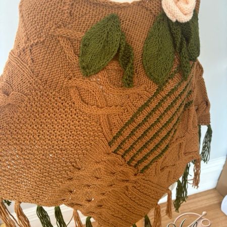 Hand made cashmere ponco for unique style.