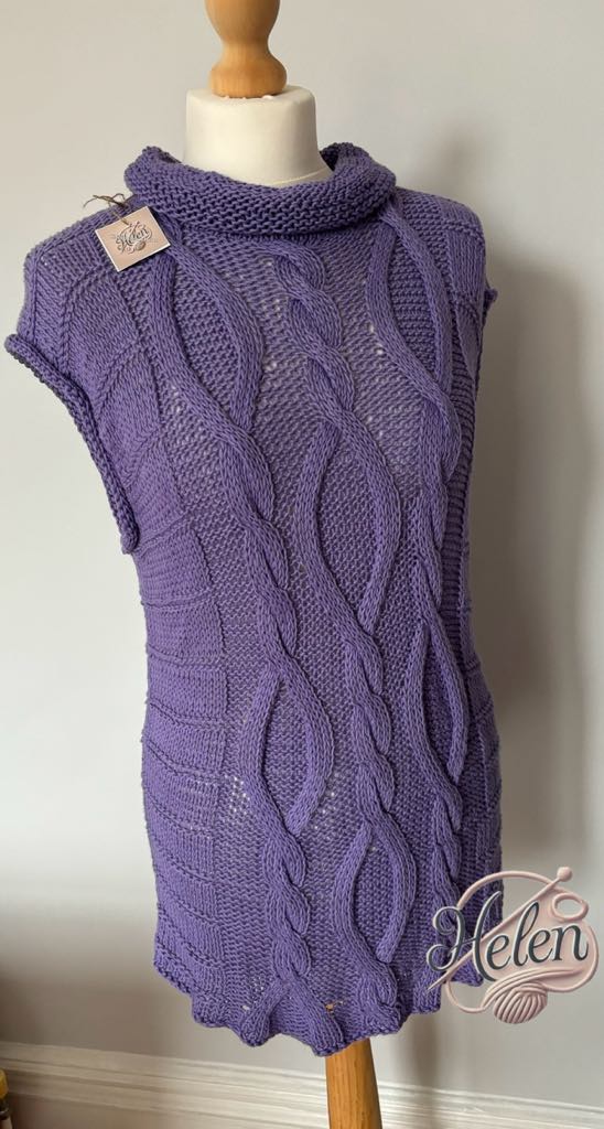 Mini dress knitting product handmade