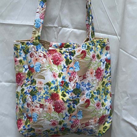 Hand made bag, soft feel, beautiful summery flowers
