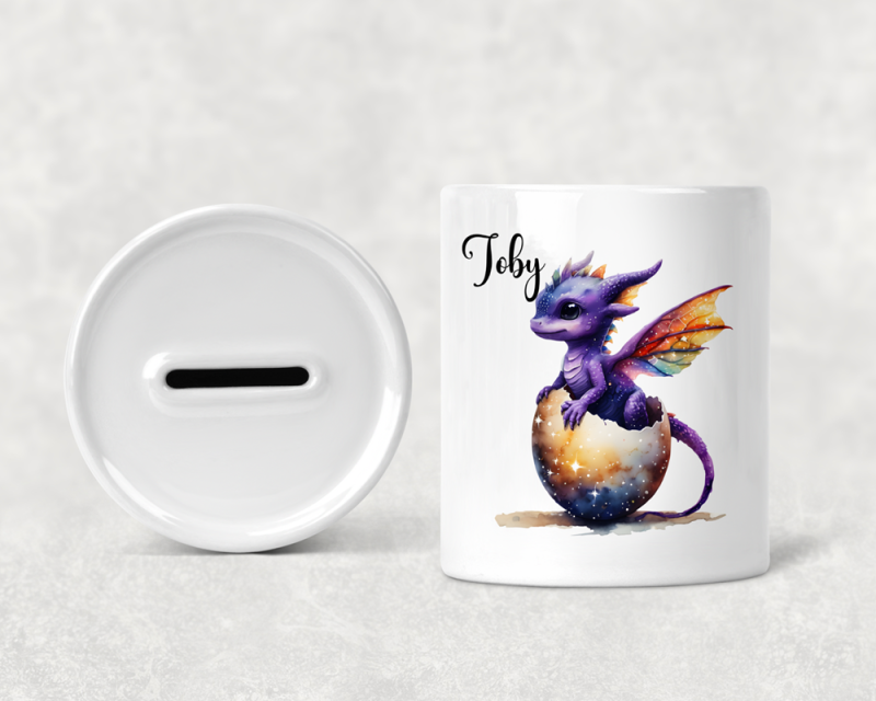 Personalised Baby Dragon Money Box
