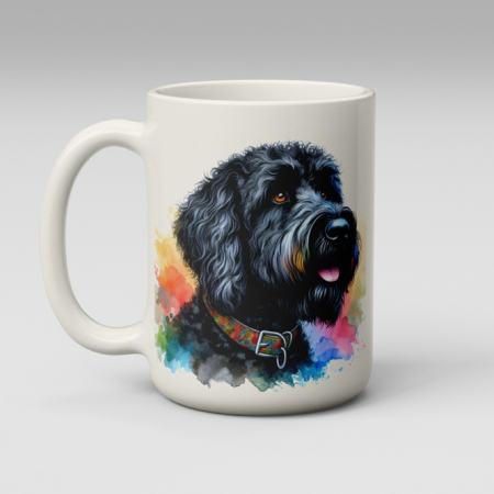 Labradoodle Dog Mug – Watercolour Style Coffee Cup – 11oz & 15oz – Free Shipping