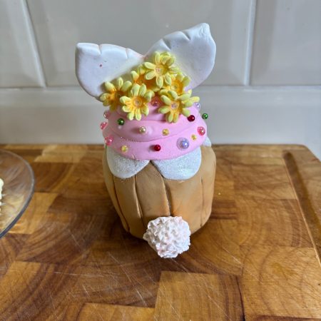 Unique Bunny Fairy Cake made from Clay
