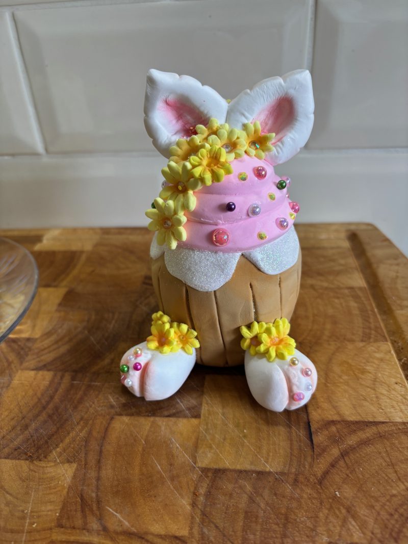Unique Bunny Fairy Cake made from Clay