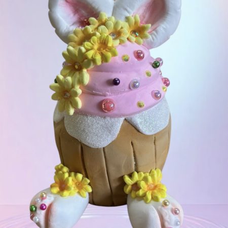 Unique Bunny Fairy Cake made from Clay