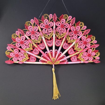Hand fan hanging decorations - Paper Quilling Art
