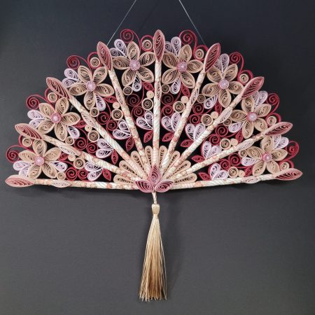 Hand fan hanging decorations - Paper Quilling Art