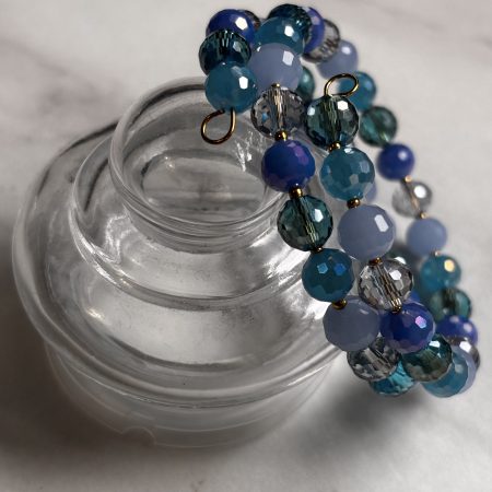 Double row beaded bangle