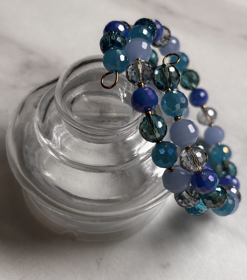 Double row beaded bangle