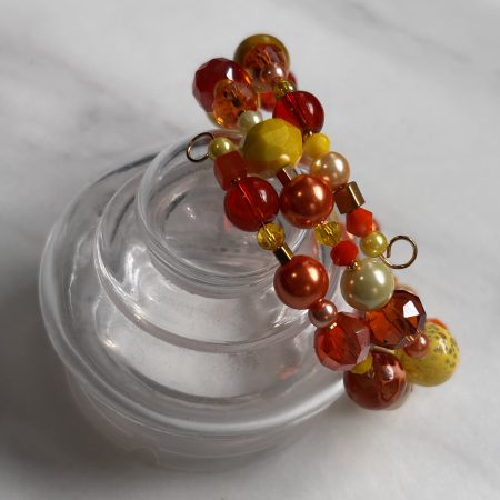 Double row beaded bangle