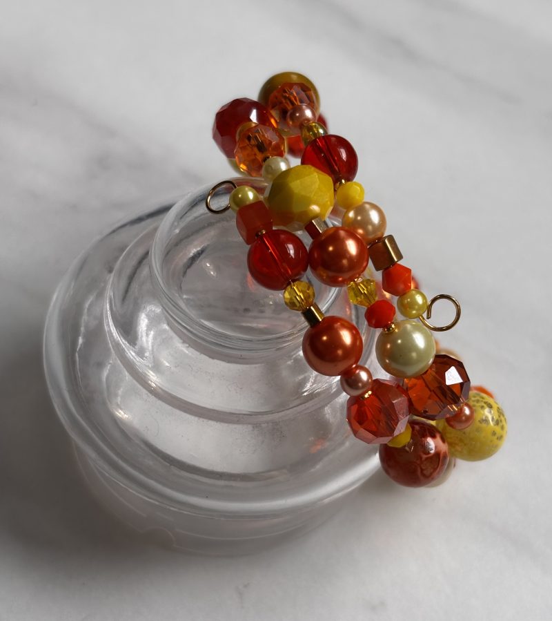 Double row beaded bangle