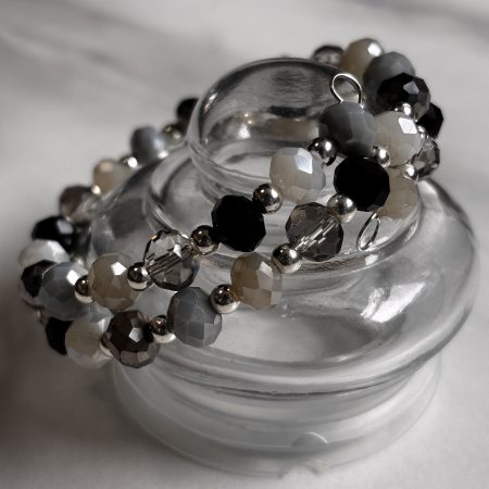 Double row beaded bangle