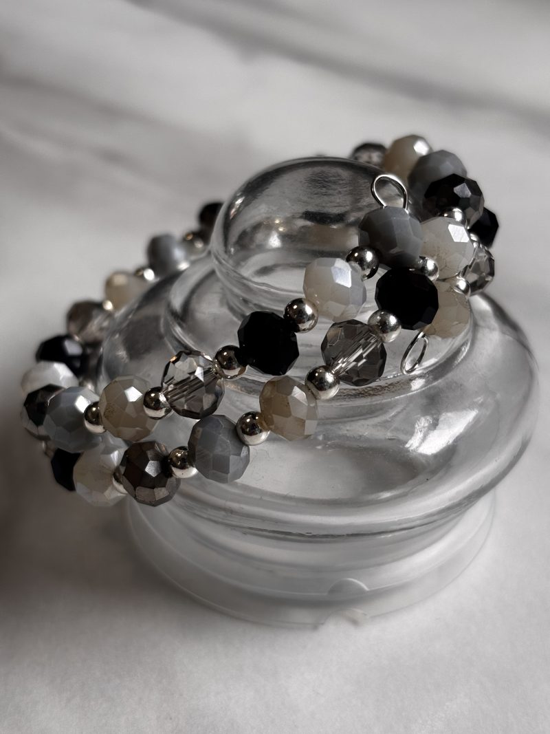 Double row beaded bangle