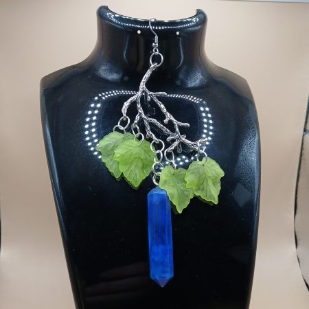 Verdant Silver | necklace and earrings set | metal | resin