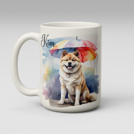 Personalised Akita Dog Mug Choice of 2 Sizes