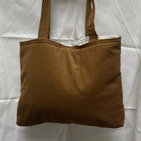 Handmade tote bag, soft feel, front picture in summery colours