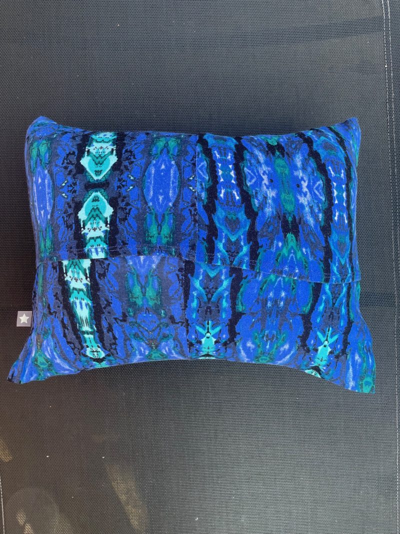 Mini pillow with removable cover ("Aquamarine")