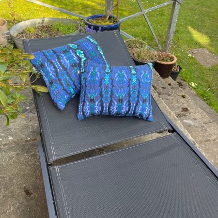 Mini pillow with removable cover ("Aquamarine")