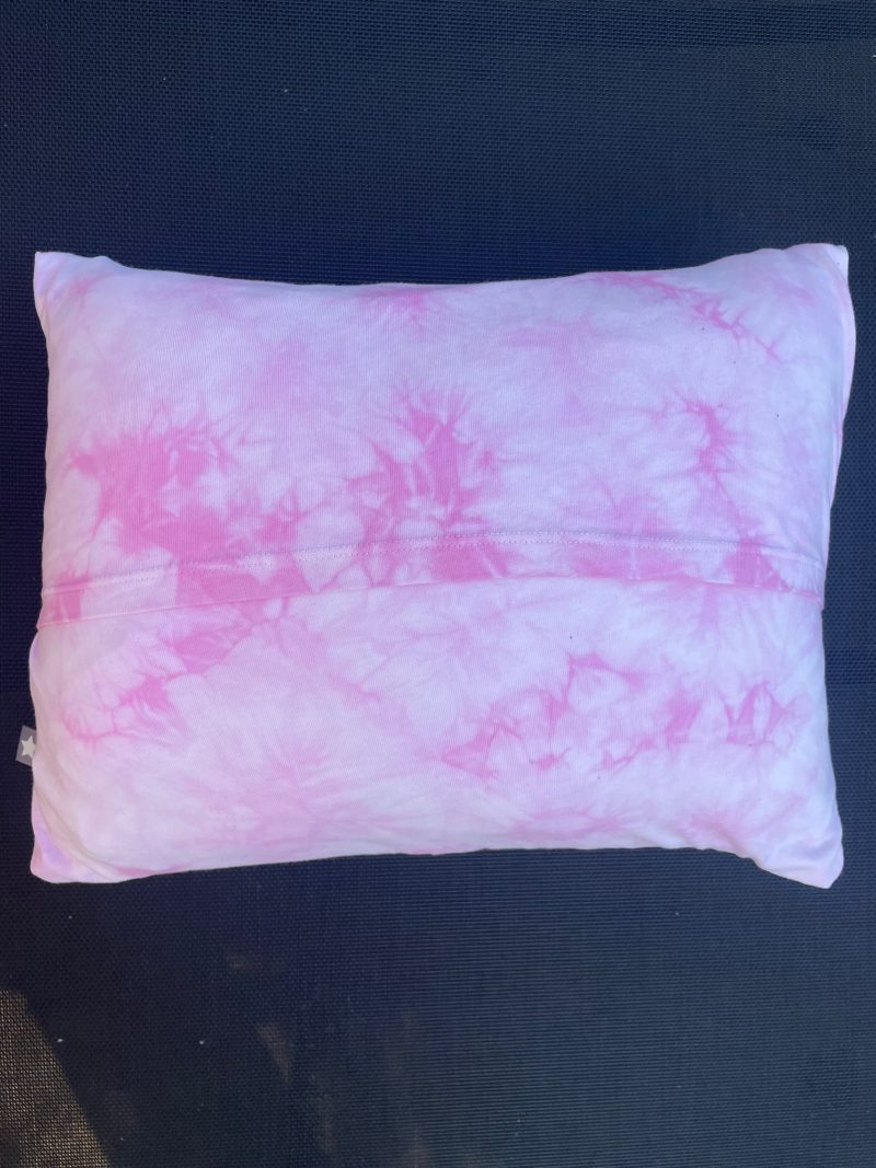 Mini pillow with removable cover ("Pink Splash")