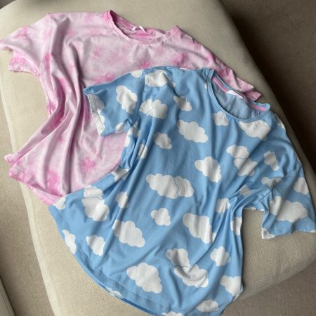 Mini pillow with removable cover ("Pink Splash")