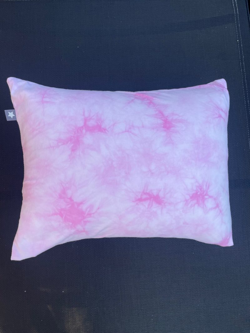 Mini pillow with removable cover ("Pink Splash")