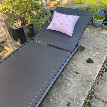 Mini pillow with removable cover ("Pink Splash")