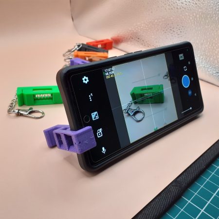 Phone Holder, Keychain, 3D Printed, Multiple Colours