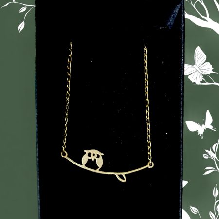 Gold Vermeil 16” OWL Pendant Necklace