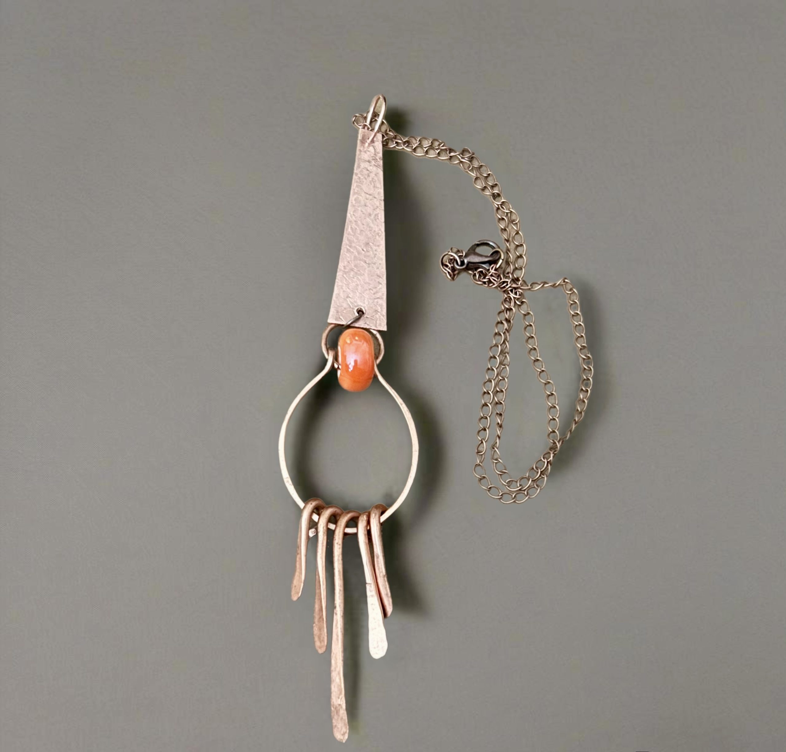 Unique Copper Pendant Choker Necklace - Image 2