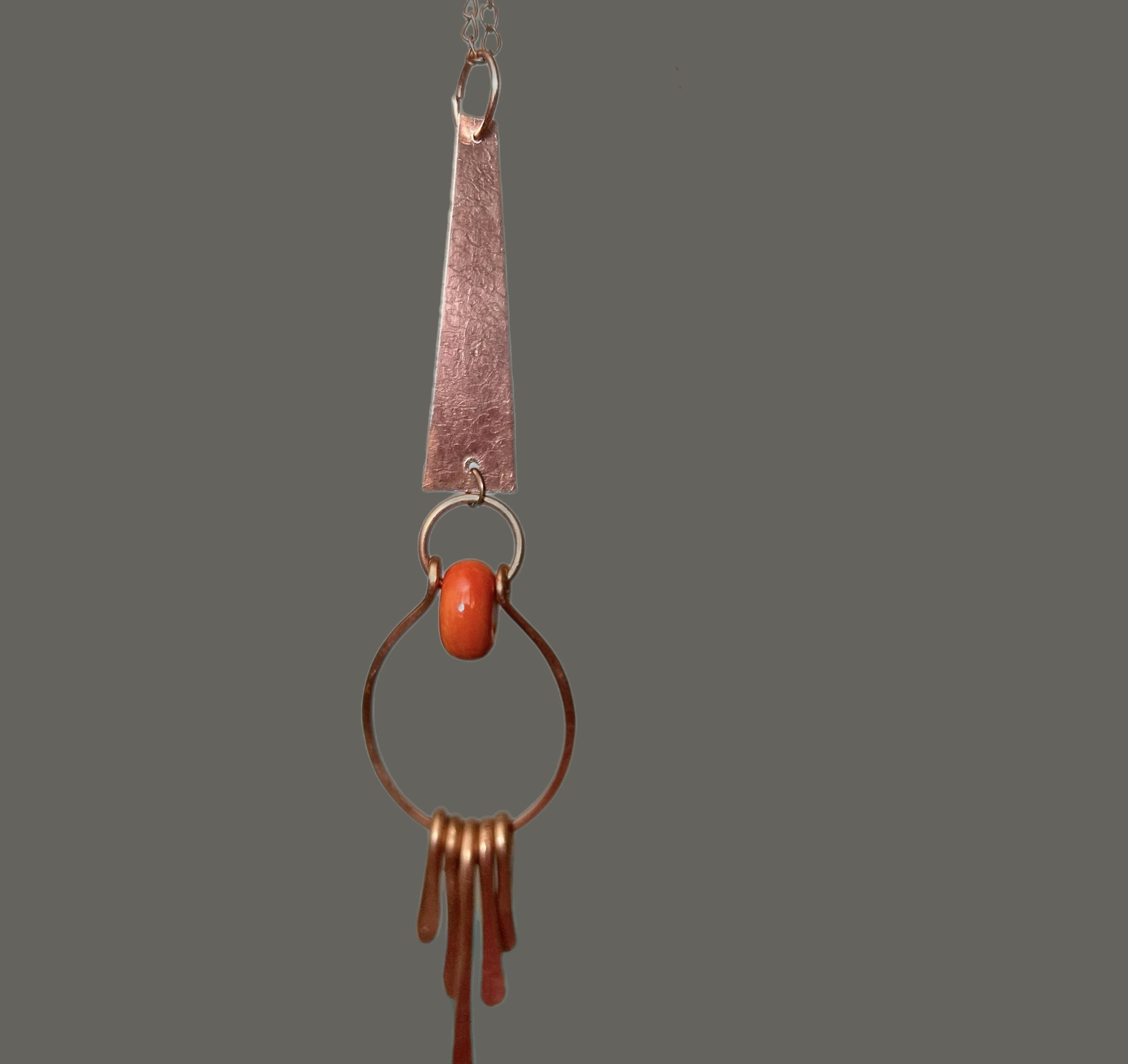 Unique Copper Pendant Choker Necklace
