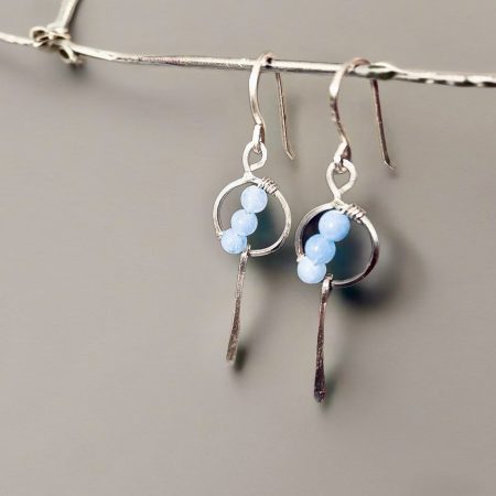 Sterling Silver Aquamarine Dangle Earrings