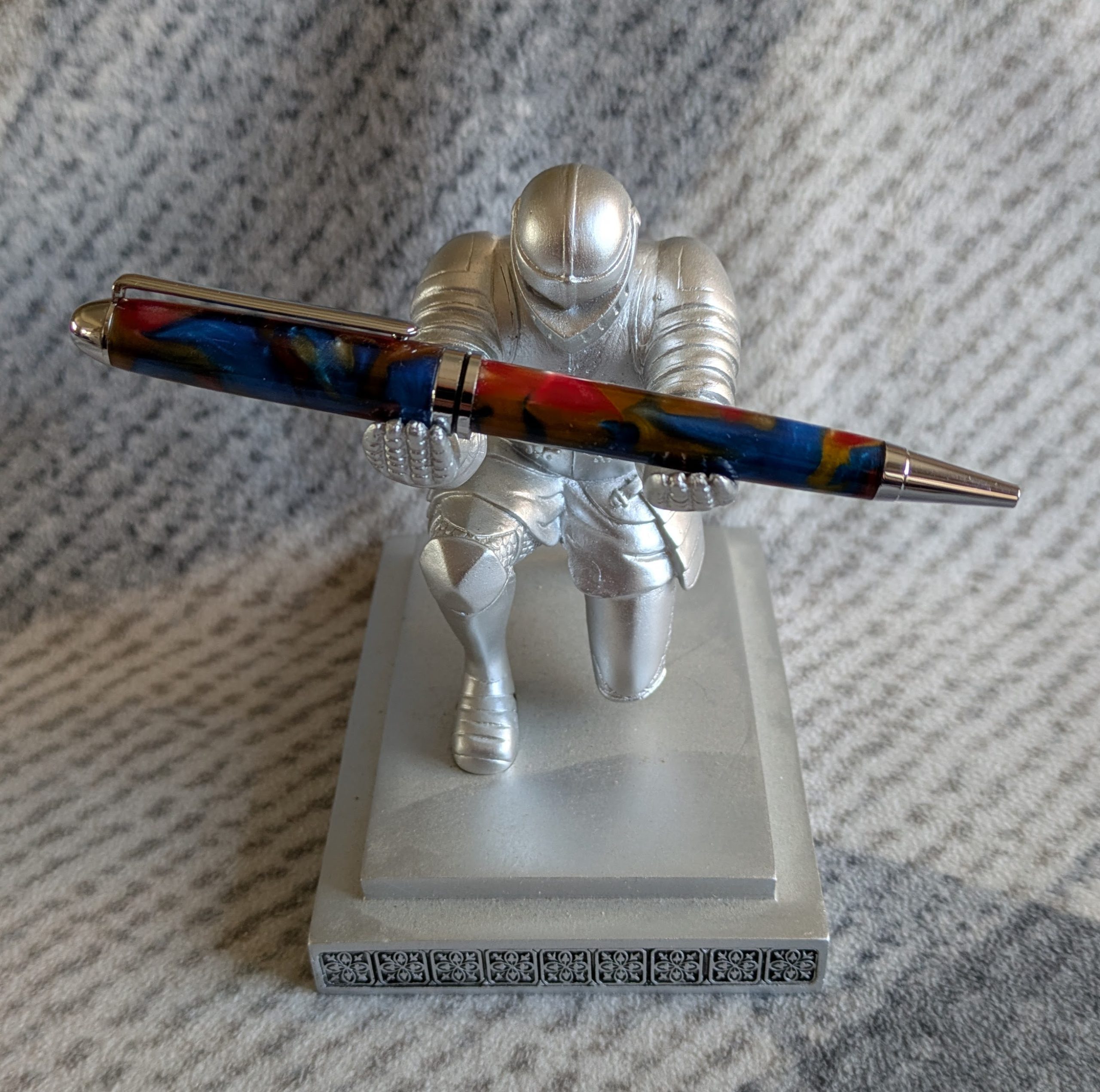 Euro twist ballpoint pen in multicoloured acrylic with chrome fittings