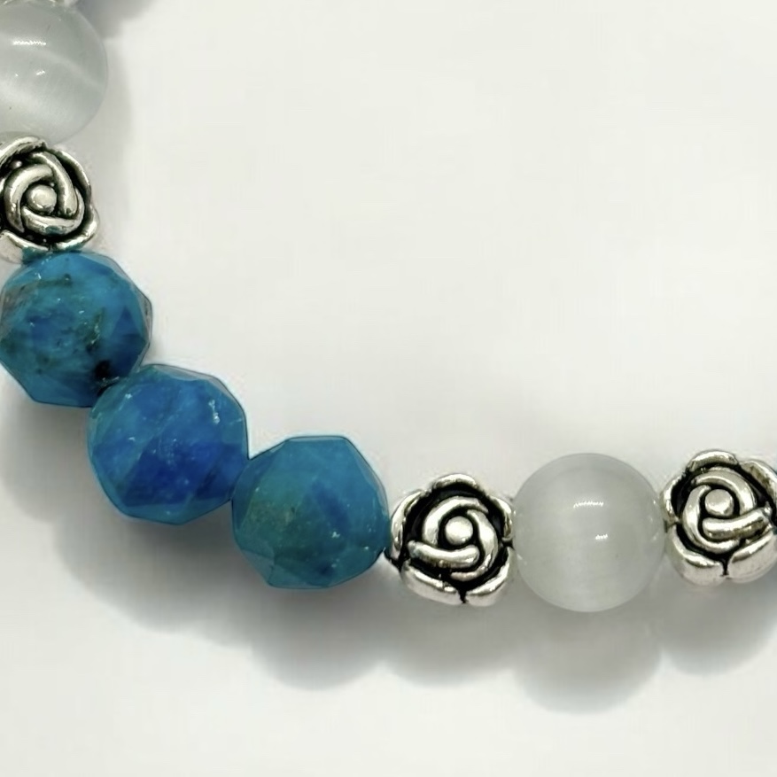 Apatite & Selenite Stretch Bracelet - Image 3