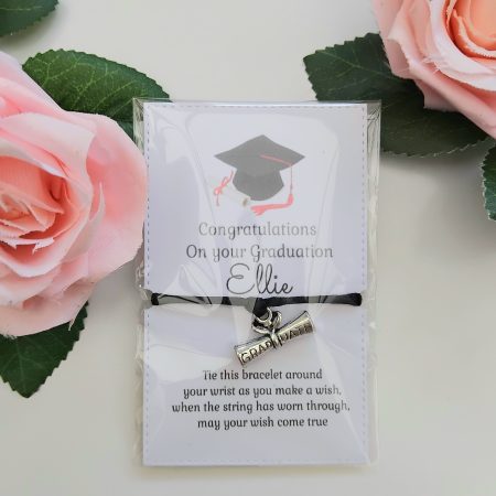 Graduation Gift, Personalised Graduation Gift, Graduation Wish Bracelet, 8 cord colours
