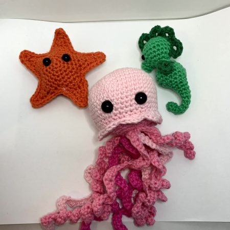 Handmade crocheted jellyfish (various colours available) £20