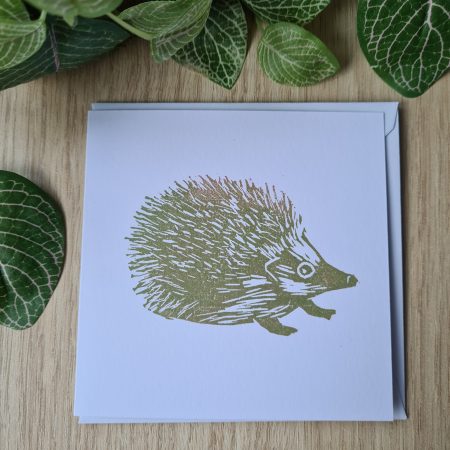 Set of 4 woodland design notecards handprinted