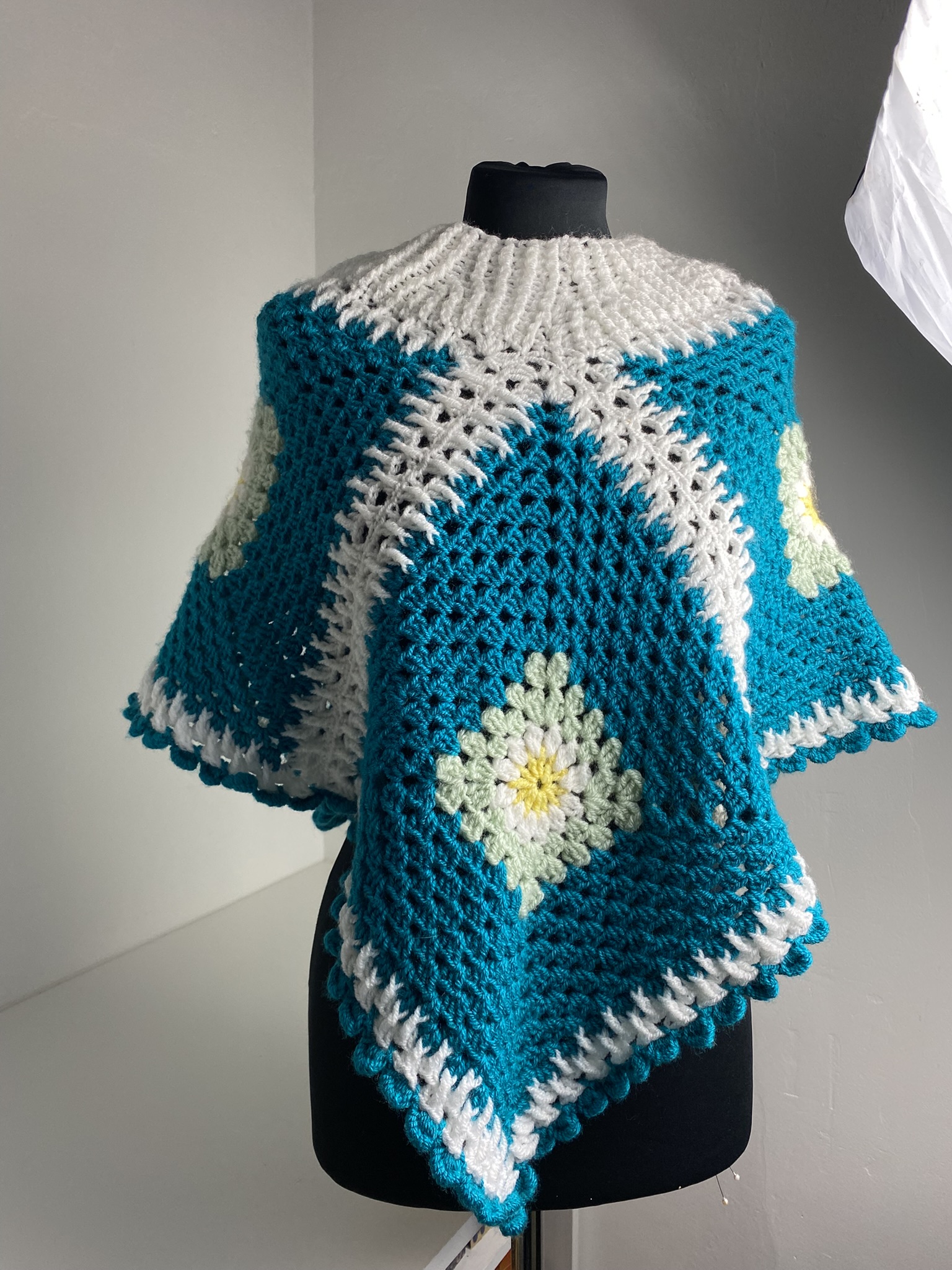 Kids poncho hand crocheted