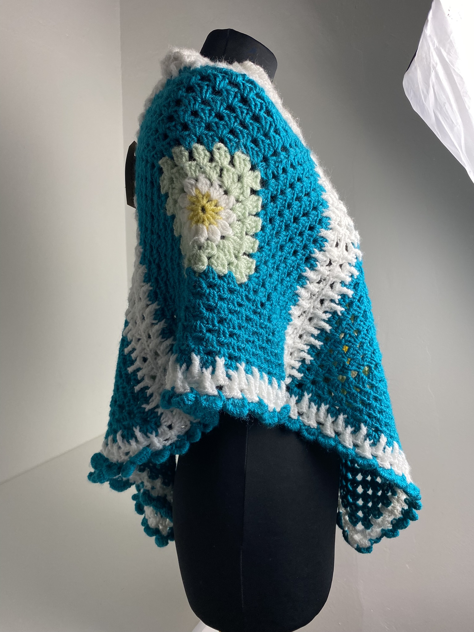 Kids poncho hand crocheted