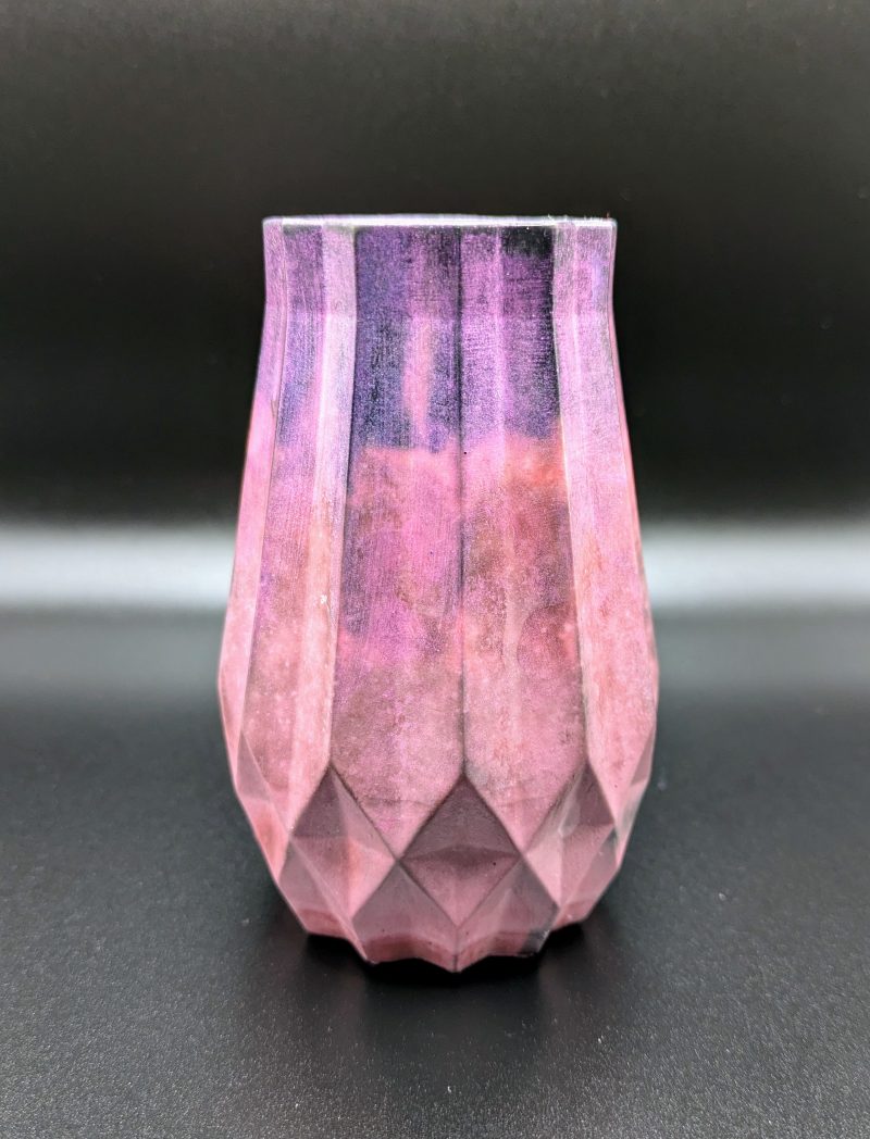 Small waterproof pink vase, handmade minimalist home decor